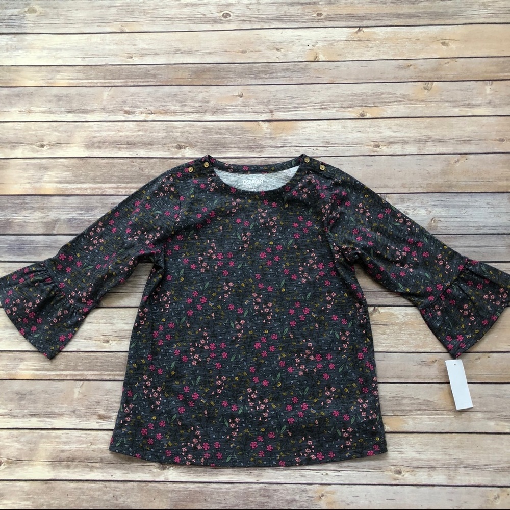 NWT Girls Floral Print Top